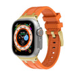 AP Silicone Watch Band For Apple Watch 9 45mm(Gold Orange) - Watch Bands by PMC TechLife | Online Shopping South Africa | PMC TechLife