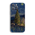 For iPhone 14 Pro Precise Hole Oil Painting Pattern PC Phone Case(Castle) - iPhone 14 Pro Cases by PMC TechLife | Online Shopping South Africa | PMC TechLife