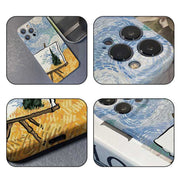 For iPhone 8 Plus / 7 Plus Precise Hole Oil Painting Pattern PC Phone Case(Landscape Painting)
