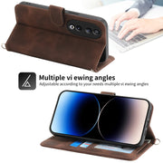 For Honor 90 5G Skin Feel Flowers Embossed Wallet Leather Phone Case(Brown)
