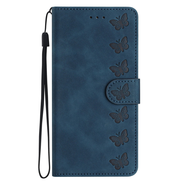 For Xiaomi 12 Lite Seven Butterflies Embossed Leather Phone Case(Blue)