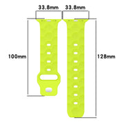 Football Texture Silicone Watch Band For Apple Watch SE 2023 44mm(White)