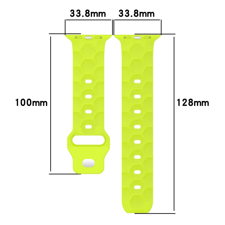Football Texture Silicone Watch Band For Apple Watch SE 2023 44mm(Dark Grey)