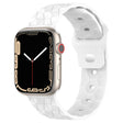 Football Texture Silicone Watch Band For Apple Watch 9 45mm(White) - Watch Bands by PMC TechLife | Online Shopping South Africa | PMC TechLife