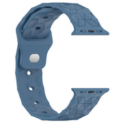 Football Texture Silicone Watch Band For Apple Watch 9 45mm(Blue)