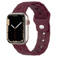 Football Texture Silicone Watch Band For Apple Watch 9 45mm(Wine Red) - free shipping - PMC TechLife - Order now!