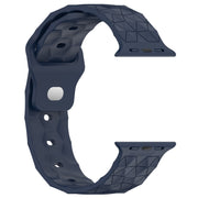 Football Texture Silicone Watch Band For Apple Watch 9 45mm(Midnight Blue)