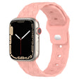 Football Texture Silicone Watch Band For Apple Watch 9 41mm(Pink) - Watch Bands by PMC TechLife | Online Shopping South Africa | PMC TechLife