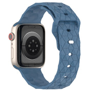 Football Texture Silicone Watch Band For Apple Watch 9 41mm(Blue)
