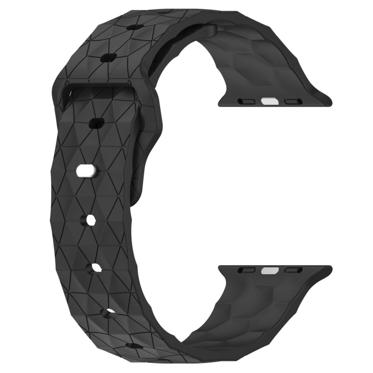 Football Texture Silicone Watch Band For Apple Watch 9 41mm(Dark Grey)
