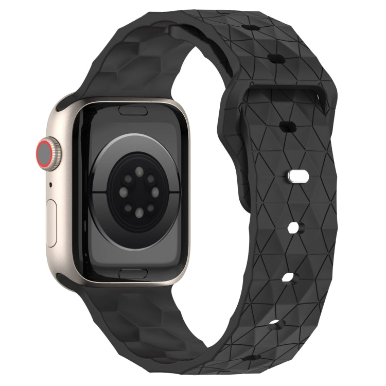 Football Texture Silicone Watch Band For Apple Watch 9 41mm(Dark Grey)