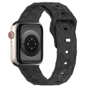 Football Texture Silicone Watch Band For Apple Watch 9 41mm(Dark Grey)