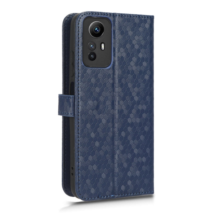 For Xiaomi Redmi Note 12S 4G Honeycomb Dot Texture Leather Phone Case(Blue)