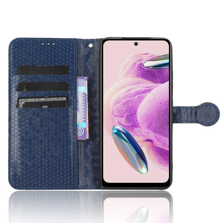 For Xiaomi Redmi Note 12S 4G Honeycomb Dot Texture Leather Phone Case(Blue)