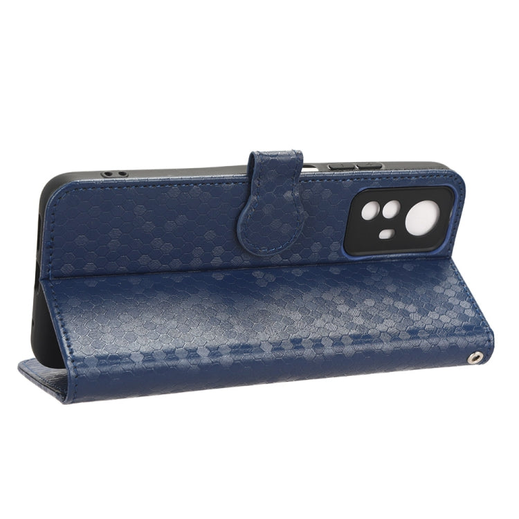 For Xiaomi Redmi Note 12S 4G Honeycomb Dot Texture Leather Phone Case(Blue)