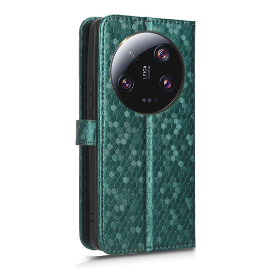 For Xiaomi 13 Ultra Honeycomb Dot Texture Leather Phone Case(Green)