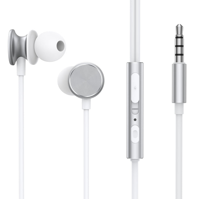 JOYROOM JR-EW03 3.5mm In-Ear Metal Wired Earphone, Length: 1.2m(White)