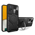 For Xiaomi Poco X4 Pro 5G CD Texture Sliding Camshield Magnetic Holder Phone Case(Black) - free shipping - PMC TechLife - Order now!