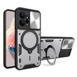 For Xiaomi Redmi Note 12 4G CD Texture Sliding Camshield Magnetic Holder Phone Case(Silver) - free shipping - PMC TechLife - Order now!