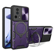 For Xiaomi 13 Lite / Civi 2 5G CD Texture Sliding Camshield Magnetic Holder Phone Case(Purple) - free shipping - PMC TechLife - Order now!