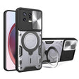 For Xiaomi 13 CD Texture Sliding Camshield Magnetic Holder Phone Case(Silver) - free shipping - PMC TechLife - Order now!
