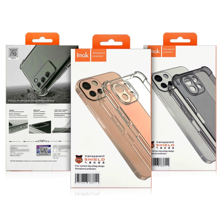 For Google Pixel 7a imak Shockproof Airbag TPU Phone Case(Transparent Black)