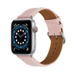 Embossed Love Genuine Leather Watch Band For Apple Watch SE 2022 40mm(Pink) - Watch Bands by PMC TechLife | Online Shopping South Africa | PMC TechLife