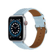 Embossed Love Genuine Leather Watch Band For Apple Watch SE 2022 40mm(Blue) - Watch Bands by PMC TechLife | Online Shopping South Africa | PMC TechLife