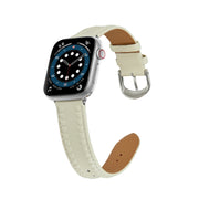 Embossed Love Genuine Leather Watch Band For Apple Watch 2 42mm(Milky White)