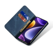 For Xiaomi Redmi Note 12 Turbo / Poco F5 Denim Texture Casual Style Flip Leather Phone Case(Blue)