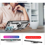For Xiaomi Redmi Note 12 4G Global Shockproof TPU + PC Phone Case with Holder(Silver)