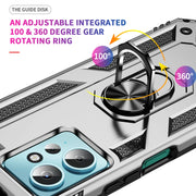 For Xiaomi Redmi Note 12 4G Global Shockproof TPU + PC Phone Case with Holder(Silver)