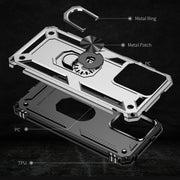 For Xiaomi Redmi Note 12 4G Global Shockproof TPU + PC Phone Case with Holder(Silver)