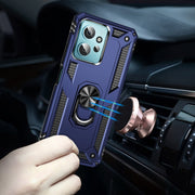 For Xiaomi Redmi Note 12 4G Global Shockproof TPU + PC Phone Case with Holder(Blue)