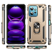 For Xiaomi Redmi Note 12 4G Global Shockproof TPU + PC Phone Case with Holder(Gold)