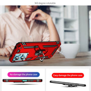 For Xiaomi Redmi Note 12 4G Global Shockproof TPU + PC Phone Case with Holder(Red)