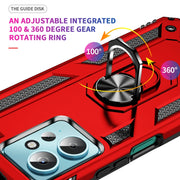 For Xiaomi Redmi Note 12 4G Global Shockproof TPU + PC Phone Case with Holder(Red)