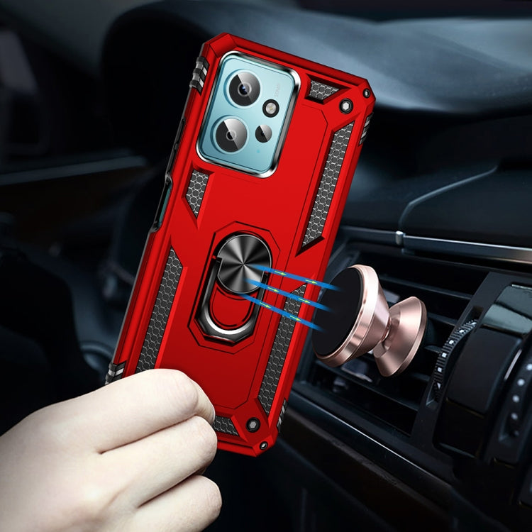 For Xiaomi Redmi Note 12 4G Global Shockproof TPU + PC Phone Case with Holder(Red)