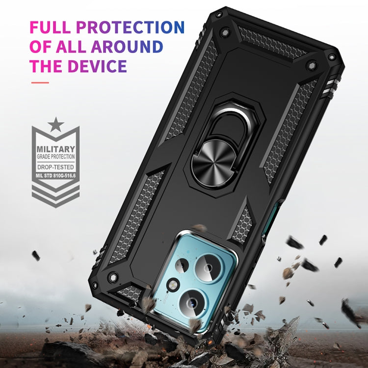 For Xiaomi Redmi Note 12 4G Global Shockproof TPU + PC Phone Case with Holder(Black)