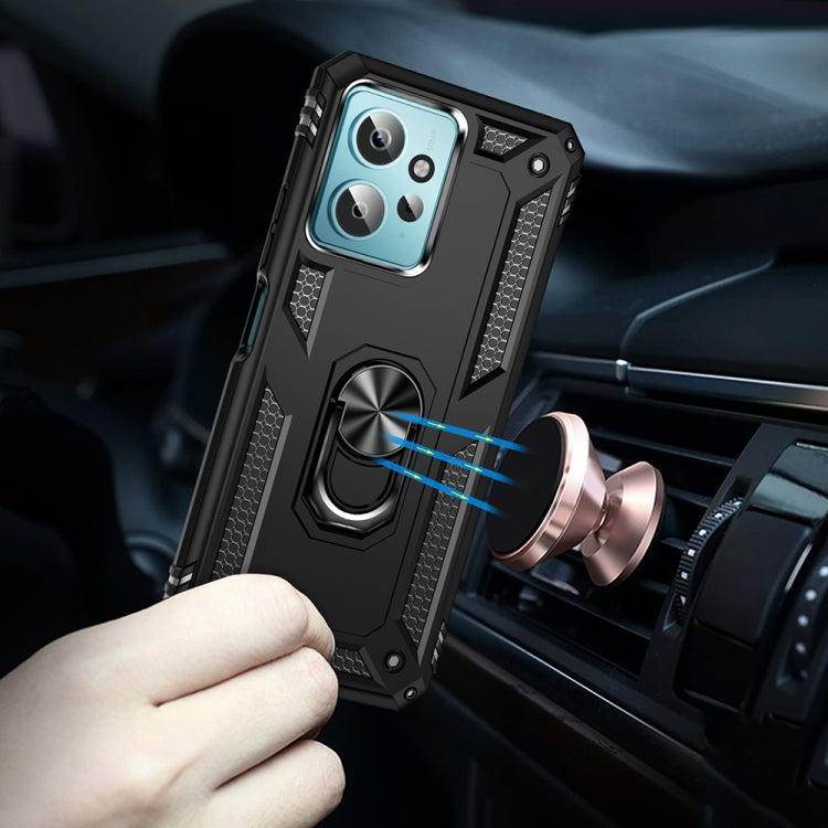 For Xiaomi Redmi Note 12 4G Global Shockproof TPU + PC Phone Case with Holder(Black)