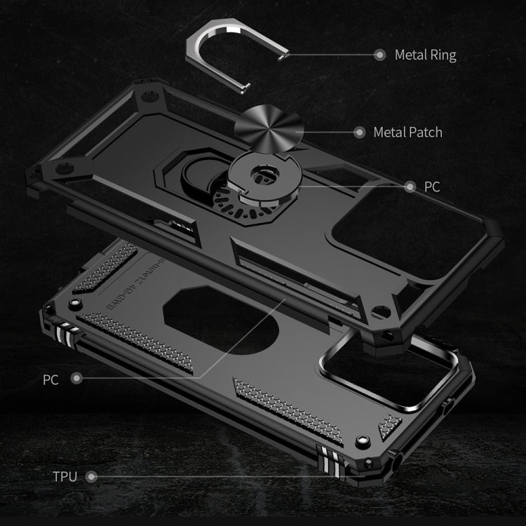 For Xiaomi Redmi Note 12 4G Global Shockproof TPU + PC Phone Case with Holder(Black)