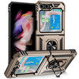For Samsung Galaxy Z Flip5 Shockproof TPU + PC Phone Case with Holder(Gold) - free shipping - PMC TechLife - Order now!