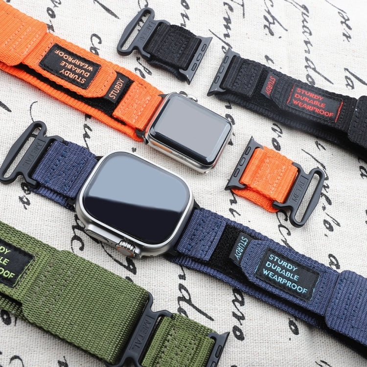 Nylon Two Section Watch Band For Apple Watch 42mm(Blue)