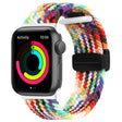 Magnetic Fold Clasp Woven Watch Band For Apple Watch SE 2022 44mm(Rainbow Color) - Watch Bands by PMC TechLife | Online Shopping South Africa | PMC TechLife