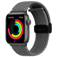 Magnetic Fold Clasp Woven Watch Band For Apple Watch 9 41mm(Grey) - Watch Bands by PMC TechLife | Online Shopping South Africa | PMC TechLife