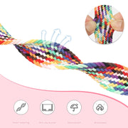 Magnetic Fold Clasp Woven Watch Band For Apple Watch 4 44mm(Rainbow Color)