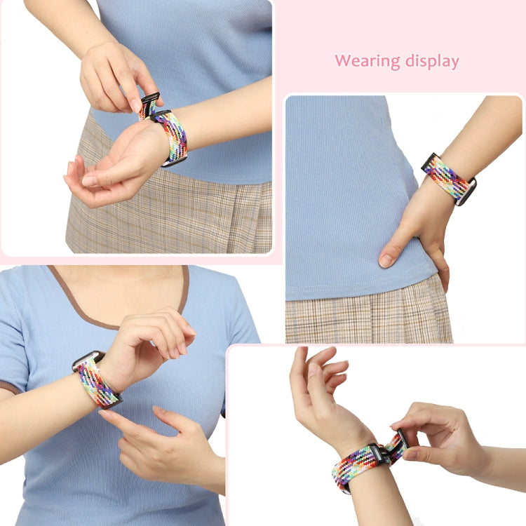 Magnetic Fold Clasp Woven Watch Band For Apple Watch SE 40mm(Red)