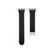 Sheepskin Texture Magnetic Folding Buckle Watch Band For Apple Watch 8 45mm(Black) - Watch Bands by PMC TechLife | Online Shopping South Africa | PMC TechLife