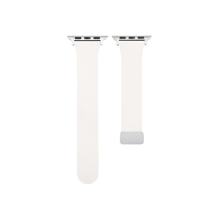 Sheepskin Texture Magnetic Folding Buckle Watch Band For Apple Watch 2 42mm(White)