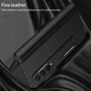 For Samsung Galaxy Z Fold4 GKK Integrated Fold Hinge Leather Phone Case with Holder(Green)